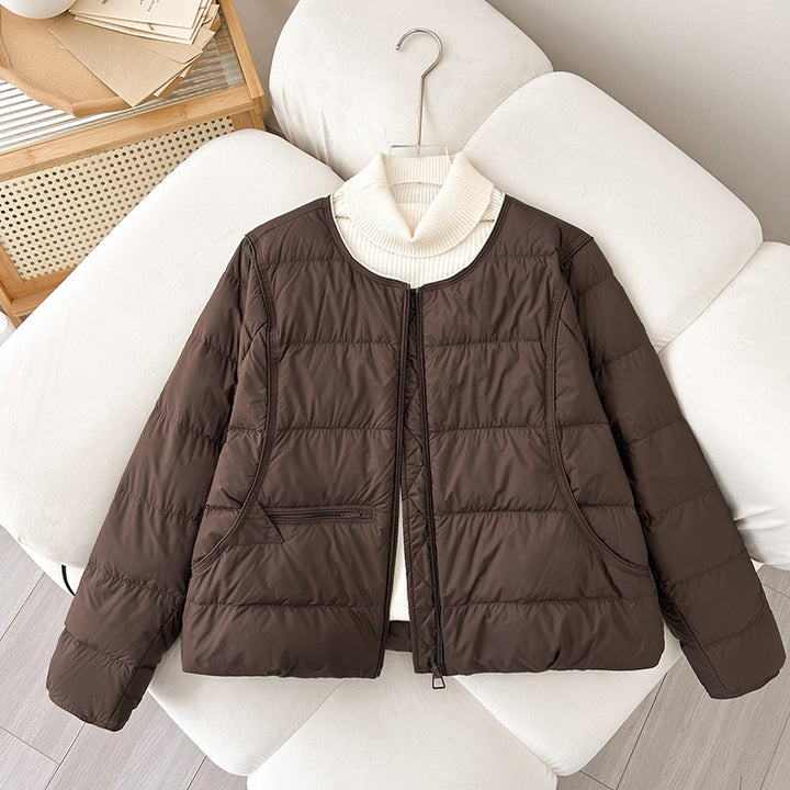 Damen Bequeme gesteppte Freizeitjacke mit hochschließendem Kragen und seitlichen Taschen Drune