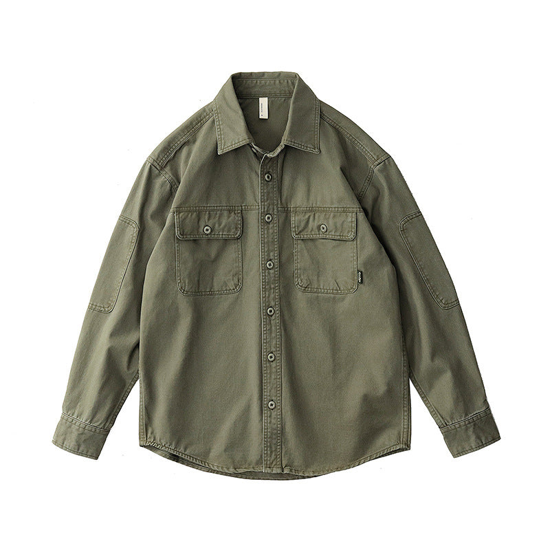 Herren modische Utility-Hemdjacke mit praktischen Brusttaschen Drune