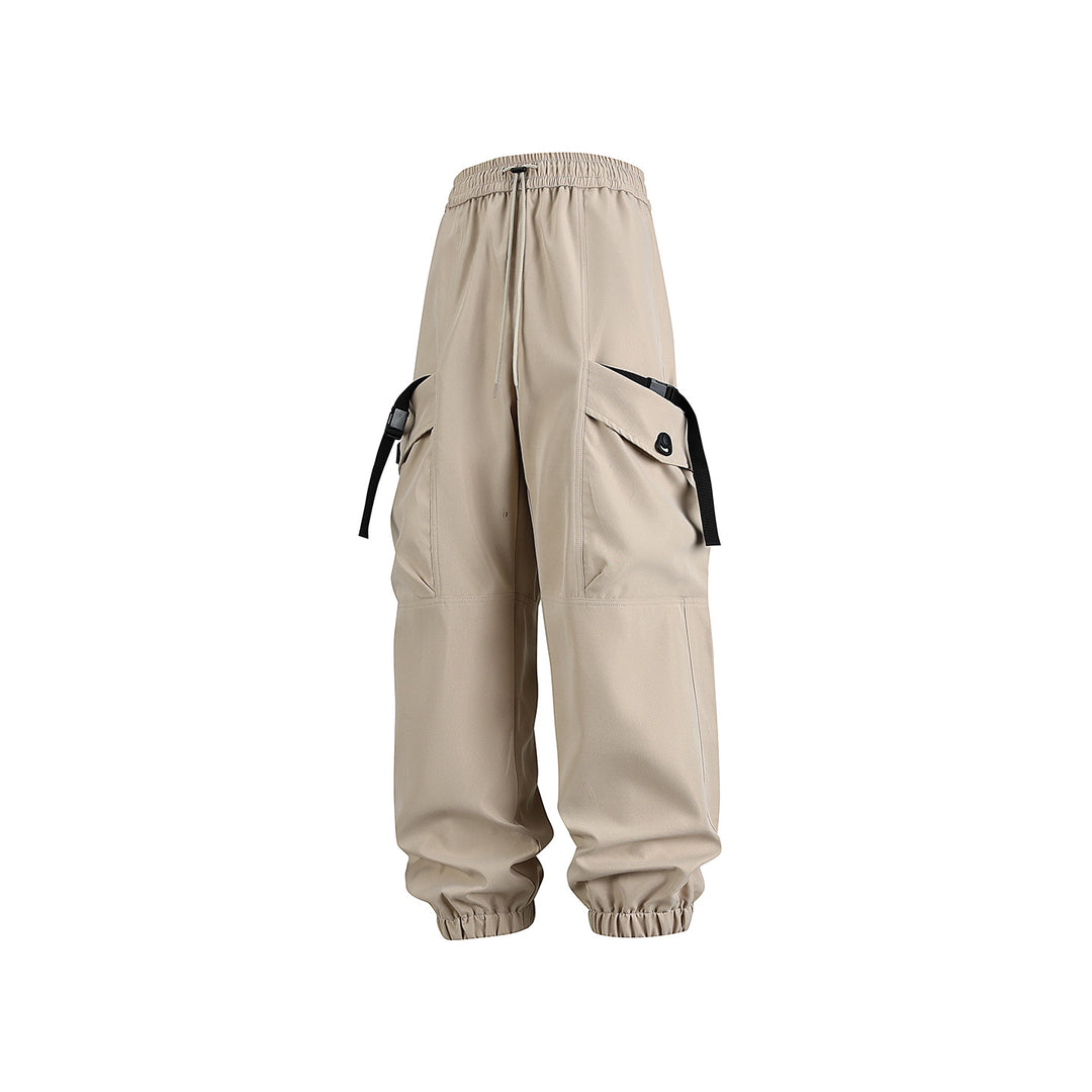 Unisex Weite Technical-Cargo-Jogginghose mit verstellbarem Tunnelzug, großen Klapptaschen und elastischem Knöchelabschluss Drune