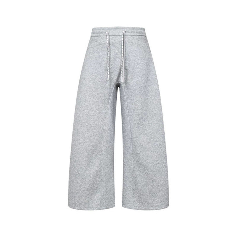 Damen Culotte-Sweatpants mit hohem Bund, Kordelzug und weitem Bein Drune