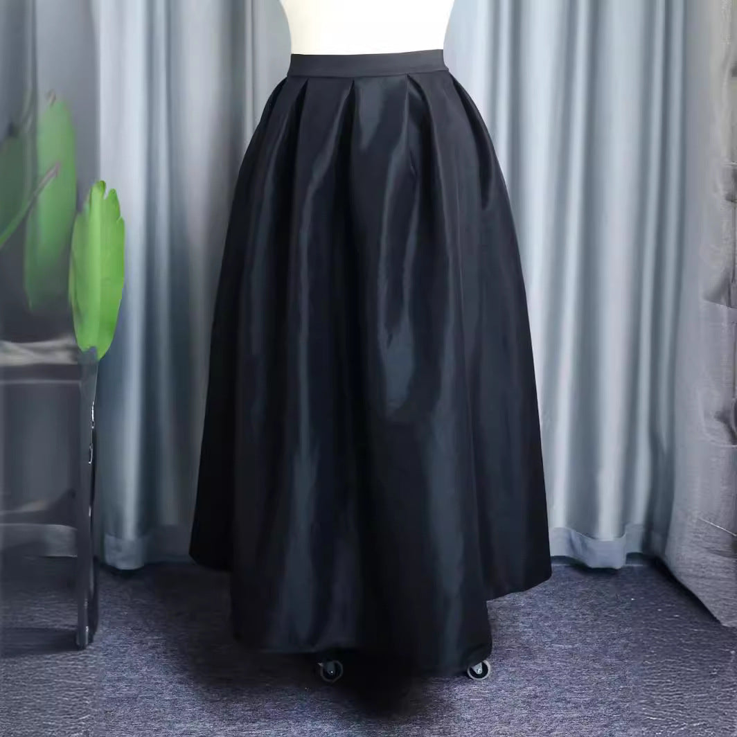 Damen eleganter Maxi-Rock mit voluminösem Falten-Design Drune
