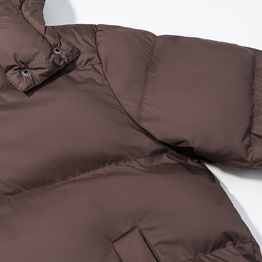 Damen Wattierte Daunenoptik-Steppjacke mit abnehmbarer Kapuze Drune