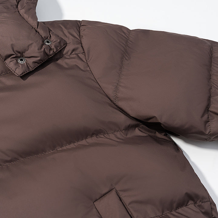 Damen Wattierte Daunenoptik-Steppjacke mit abnehmbarer Kapuze Drune
