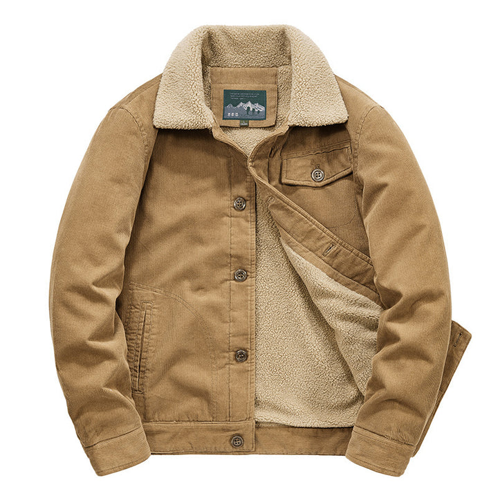 Herren Lässige Flanelljacke mit Warmfutter Drune