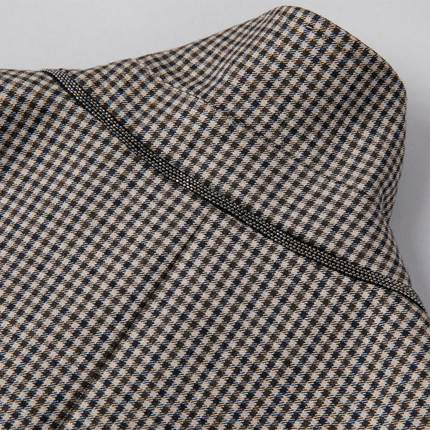 Damen Oversized Hahnentritt-Blazer mit Reverskragen und legerer Silhouette Drune