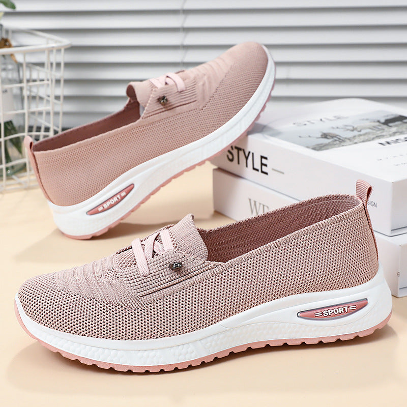 Damen Sportliche Sneaker mit elastischem Strick-Obermaterial und dämpfender Sohle Drune
