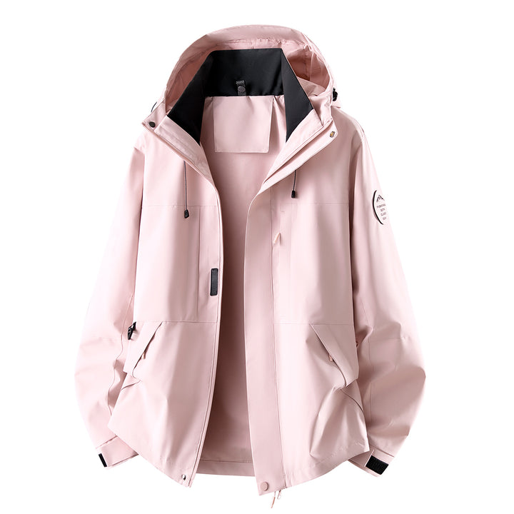 Herren Wasserabweisende Oversize-Outdoorjacke mit Kapuze, atmungsaktivem Softshell & Utility‑Taschen Drune