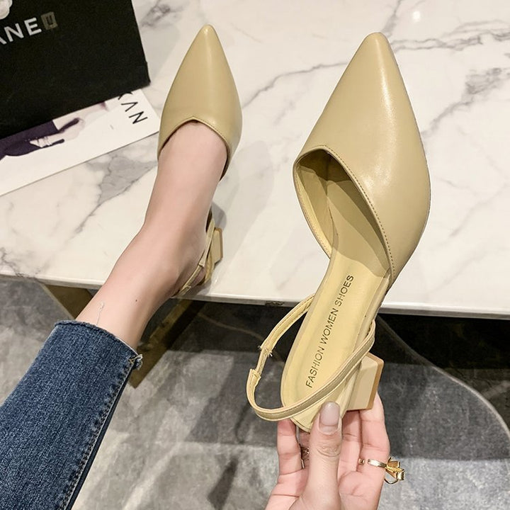 Damen Elegante Slingback Pumps mit schickem Schnitt und komfortablem Blockabsatz Drune