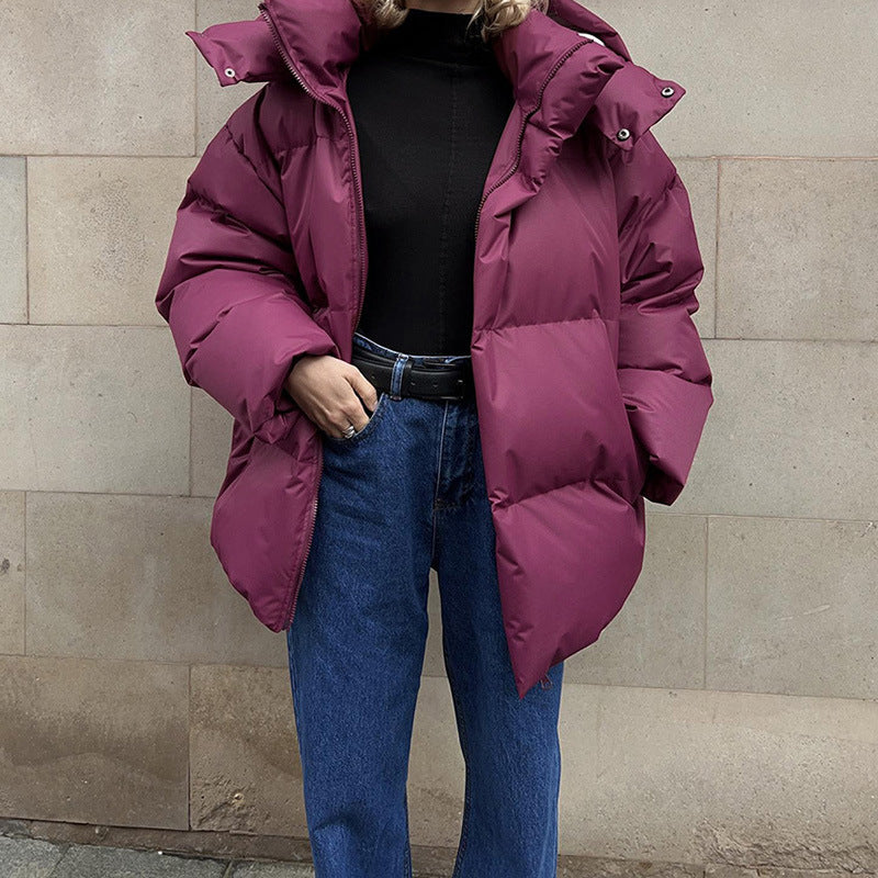 Damen Pufferjacke mit hohem Kragen und seitlichen Eingrifftaschen Drune