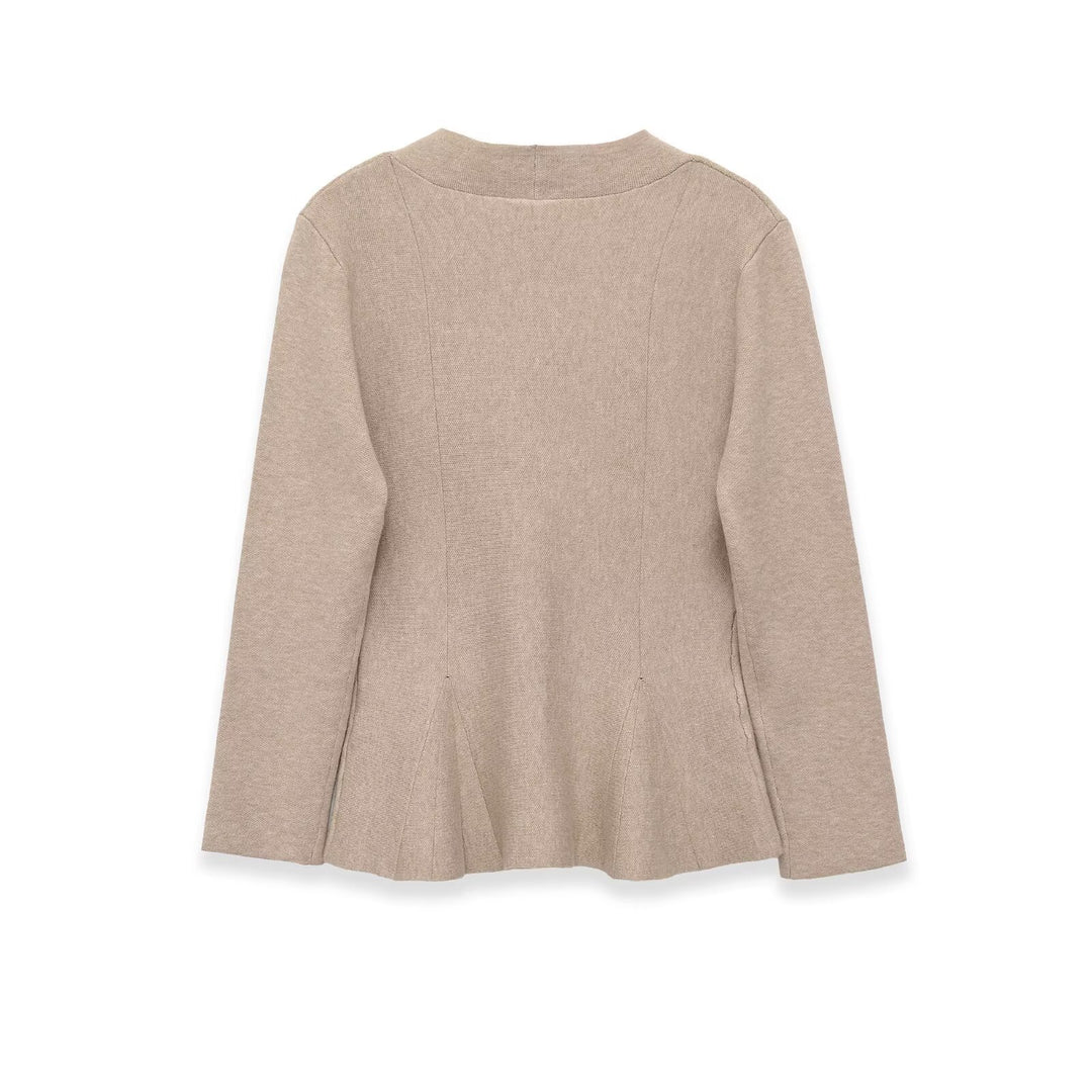 Damen Figurformende Strickjacke mit V-Ausschnitt und Taillenbetonung Drune