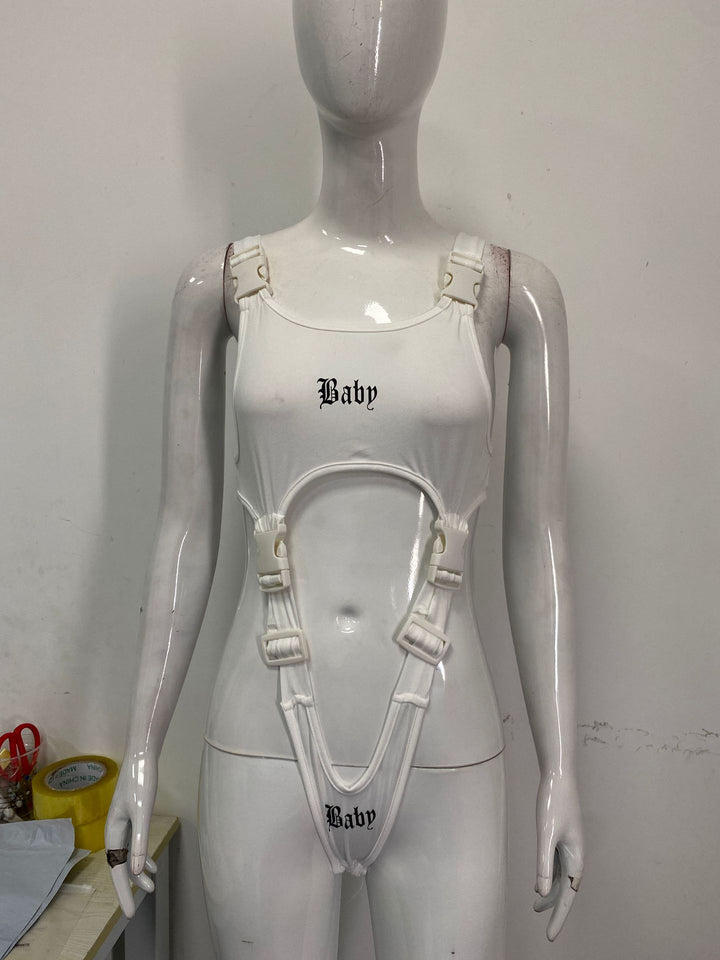 Damen Wickelbody mit einzigartigem Design und verstellbaren Riemen Drune