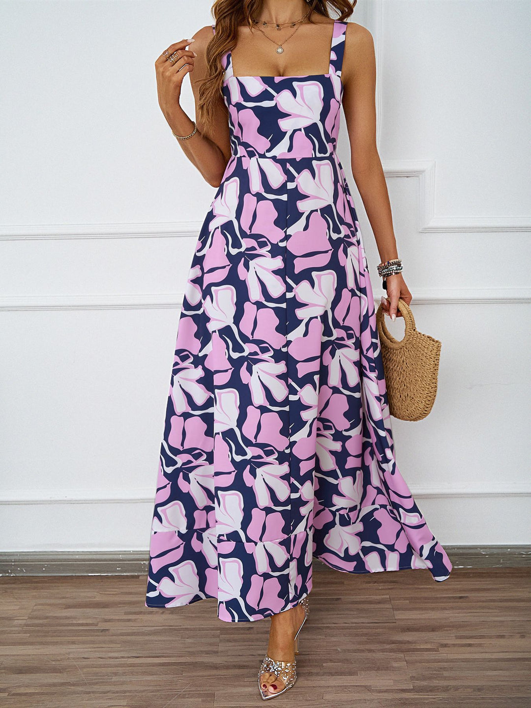 Damen Maxikleid mit floralem Design und lässigem Schnitt Drune