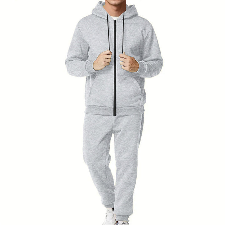Herren nan zweiteiliges Zip-Hoodie und schmal zulaufende Jogginghose aus French Terry Drune