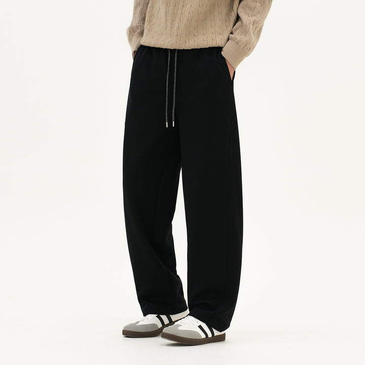 Herren Lounge-Jogginghose mit weitem Bein und Kordelzug Drune