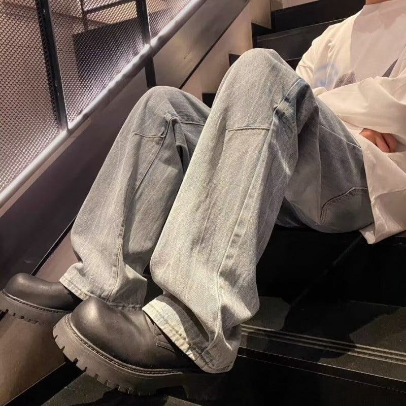 Herren Cargo-Jeans mit lässigem Schnitt und ausgefranstem Design Drune