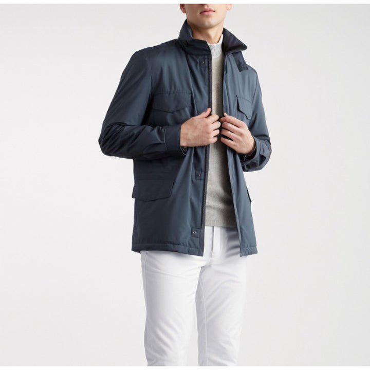Herren modische Trekkingjacke aus wasserabweisendem Material mit praktischen Taschen Drune