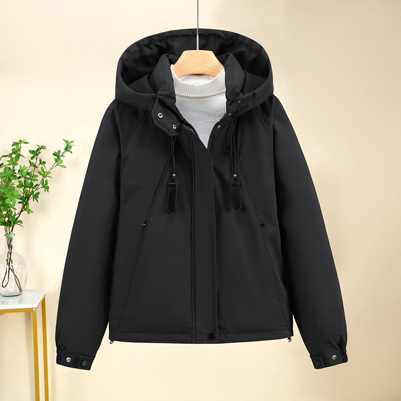 Damen Funktionale Softshelljacke mit verstellbarer Kapuze und hochwertigen Reißverschlüssen Drune