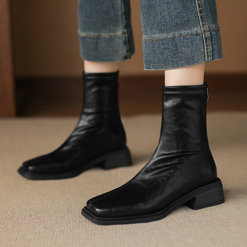 Damen Modische Ankle-Stiefeletten Drune
