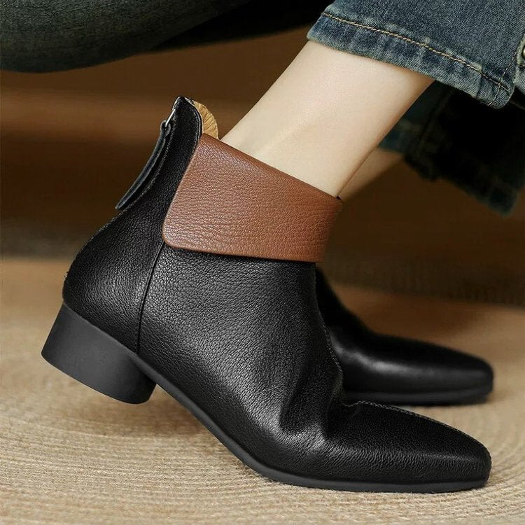 Damen Elegante Stiefeletten mit flexiblem Kragen Drune