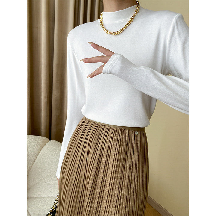 Damen Langarmshirt mit hohem Kragen Drune