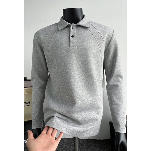 Herren Sportliches Langarm Polo-Shirt Drune