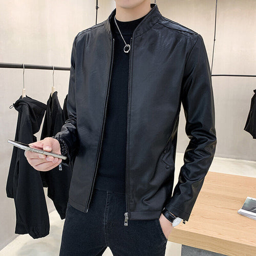 Herren Stilvolle Kunstlederjacke Drune 1788322149