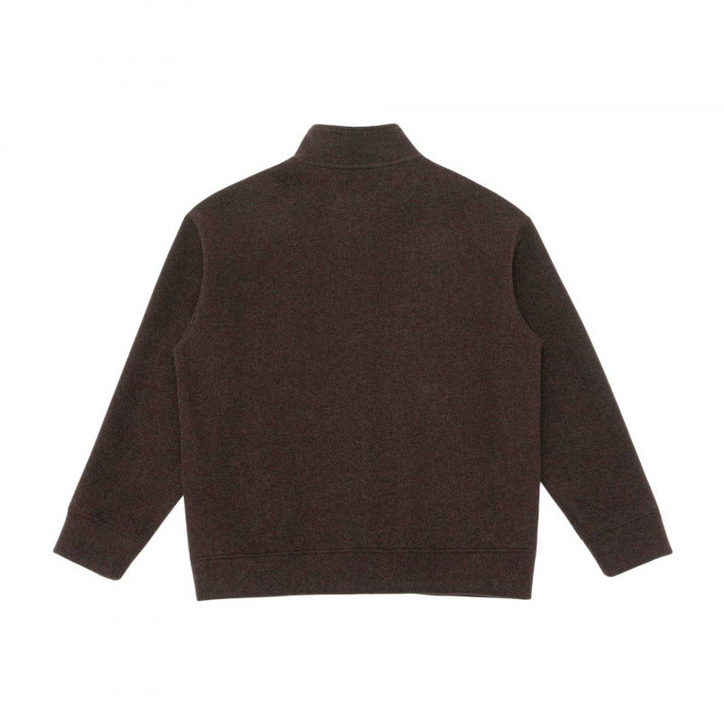 Unisex Boxy-Strickcardigan mit Stehkragen und durchgehender Knopfleiste Drune