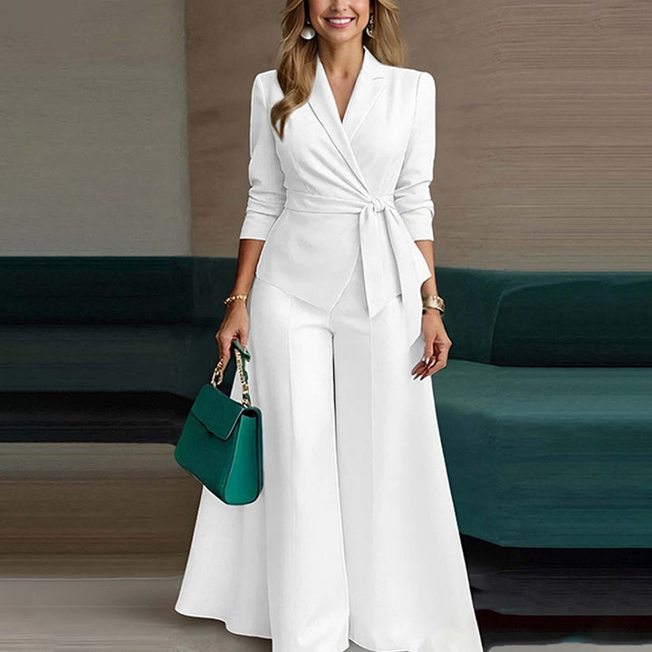 Damen Elegantes Jumpsuit mit tailliertem Schnitt und verknotetem Design Drune