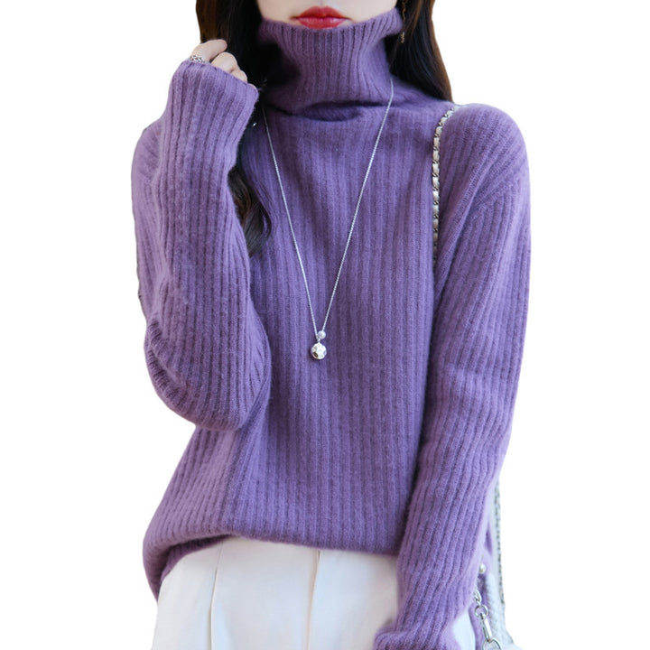 Damen Schlanker Feinstrick-Rollkragenpullover mit feiner Rippenstruktur und kaschmirähnlicher Haptik Drune