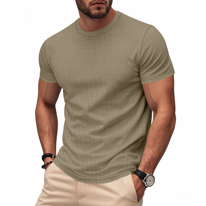 Herren Kurzarm T-Shirt mit strukturiertem Design und atmungsaktiver Baumwolle Drune