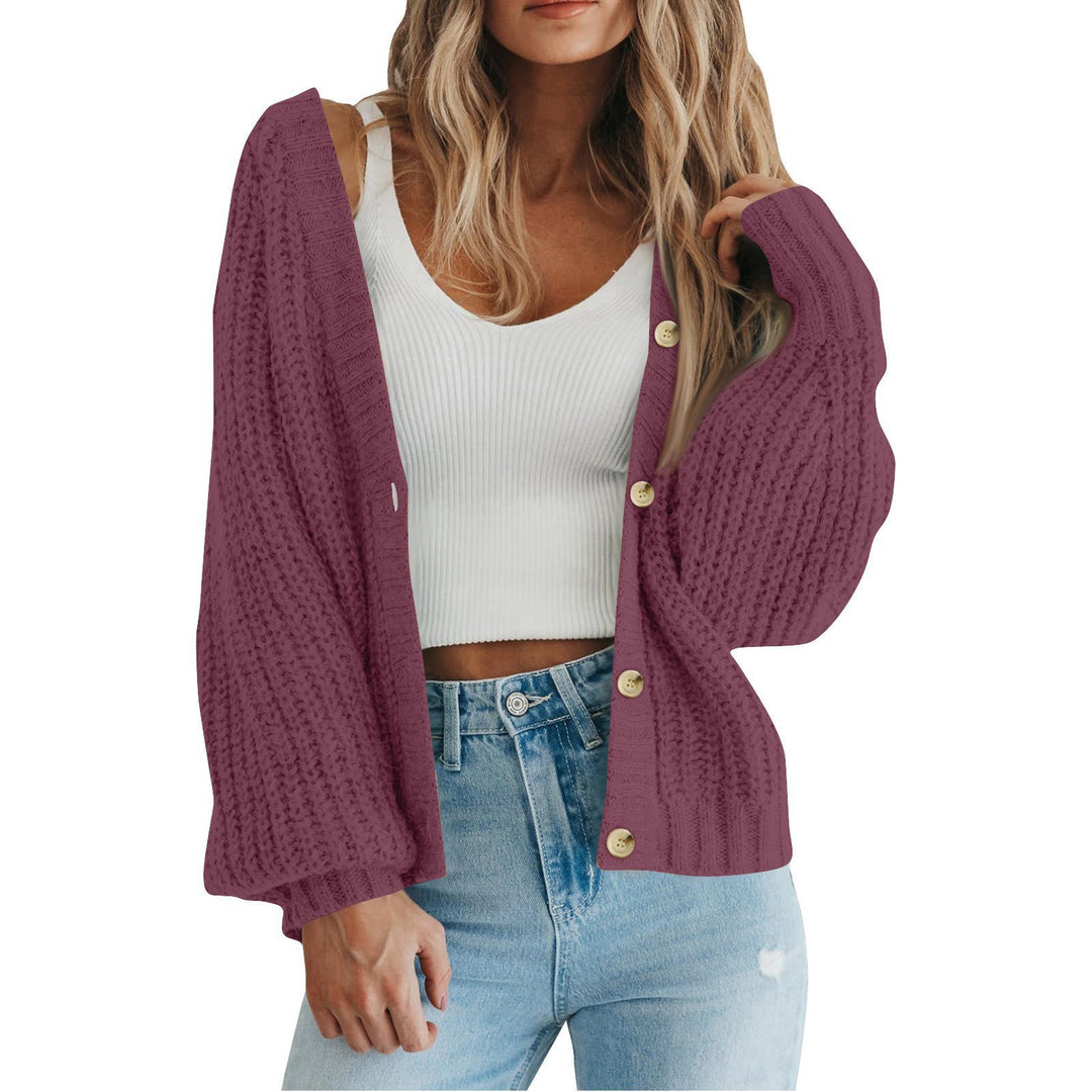 Damen Grobstrick-Cardigan mit Knopfdetails und weitem Schnitt Drune