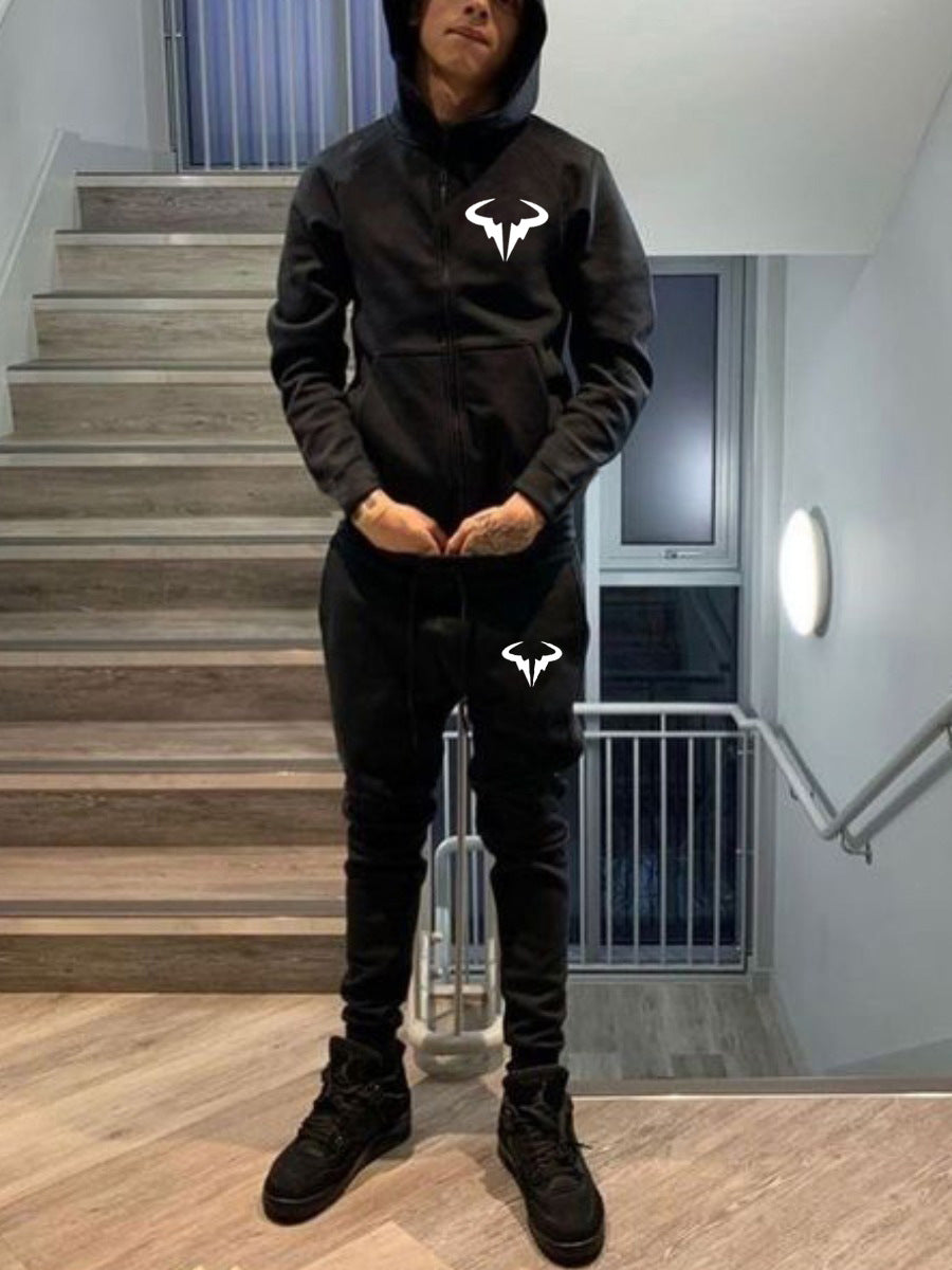 Herren Sportlicher Kapuzenpullover mit passendem Jogginghosen-Set Drune