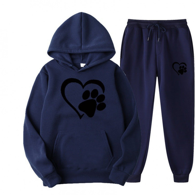 Damen Kuscheliger Hoodie und Jogginghose Set Drune