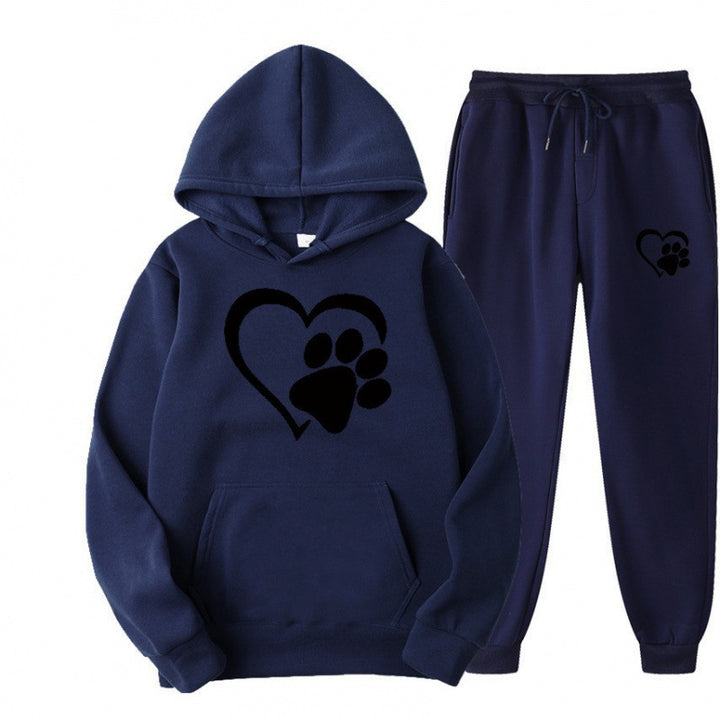 Damen Kuscheliger Hoodie und Jogginghose Set Drune
