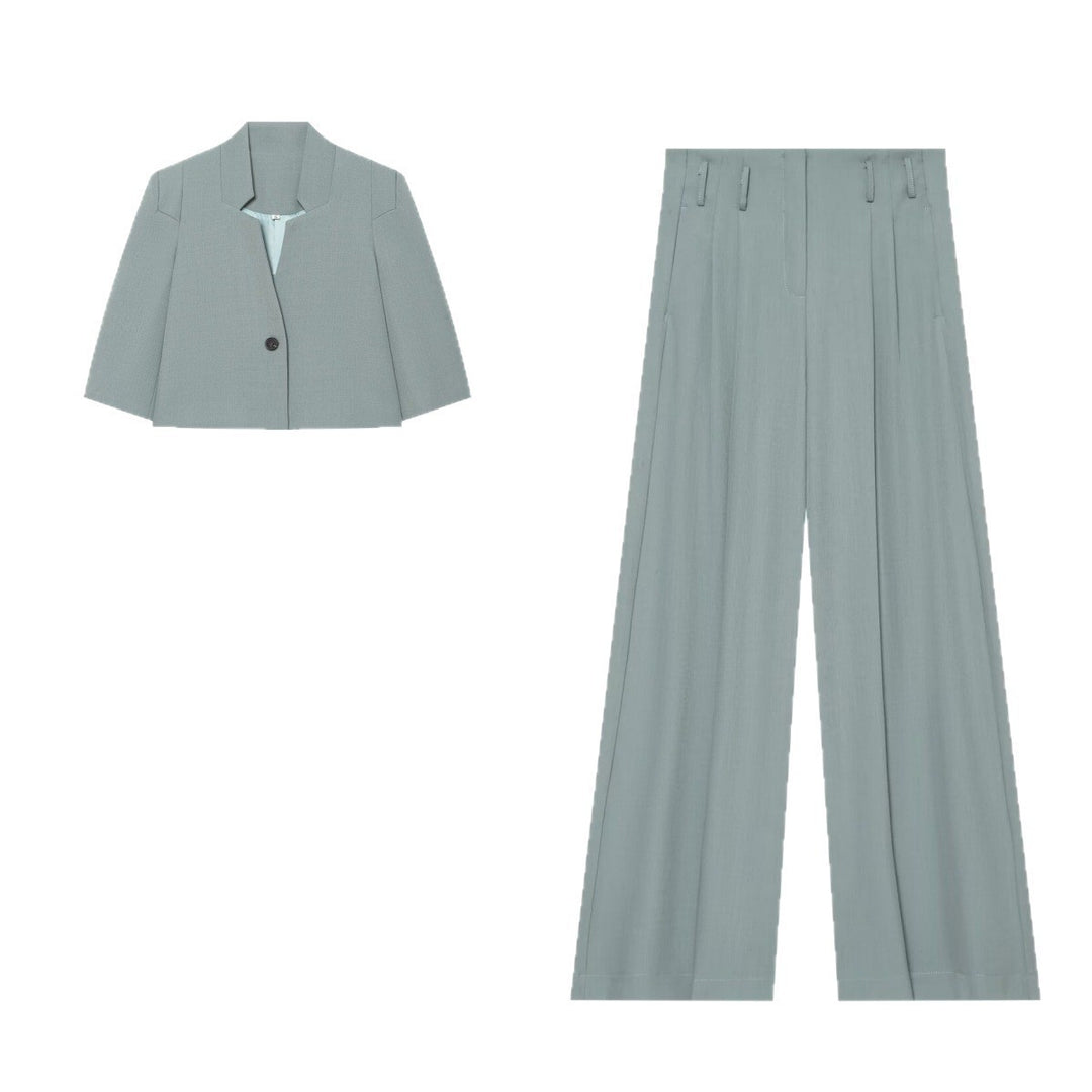Damen Weite Highwaist-Hose mit Bundfalten, Bügelfalte und Gürtelschlaufen Drune