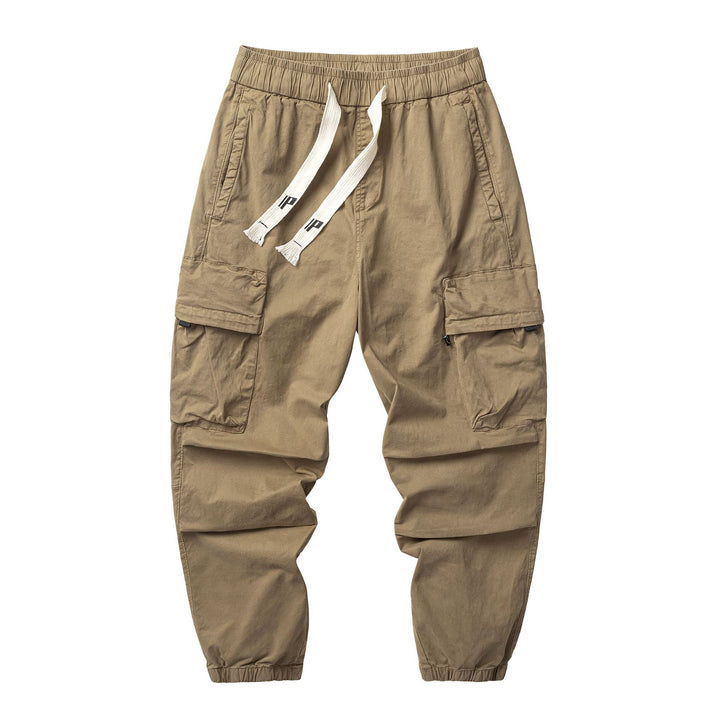 Herren Funktionelle Cargo-Joggerhose aus Baumwoll-Twill mit elastischem Tunnelzugbund und Klapp‑Utility‑Taschen Drune