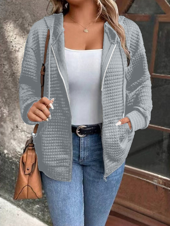 Damen Steppjacke mit Kapuze und Reißverschluss Drune