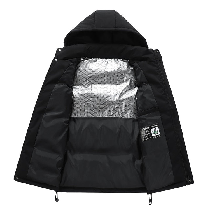 Herren Leichte Pufferweste mit abnehmbarer Kapuze, Thermoisolierung & Utility-Taschen Drune
