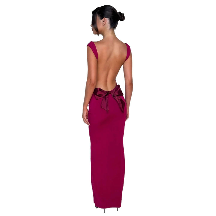 Damen nan körperbetontes Abendkleid mit quadratischem Ausschnitt und breiten Trägern Drune