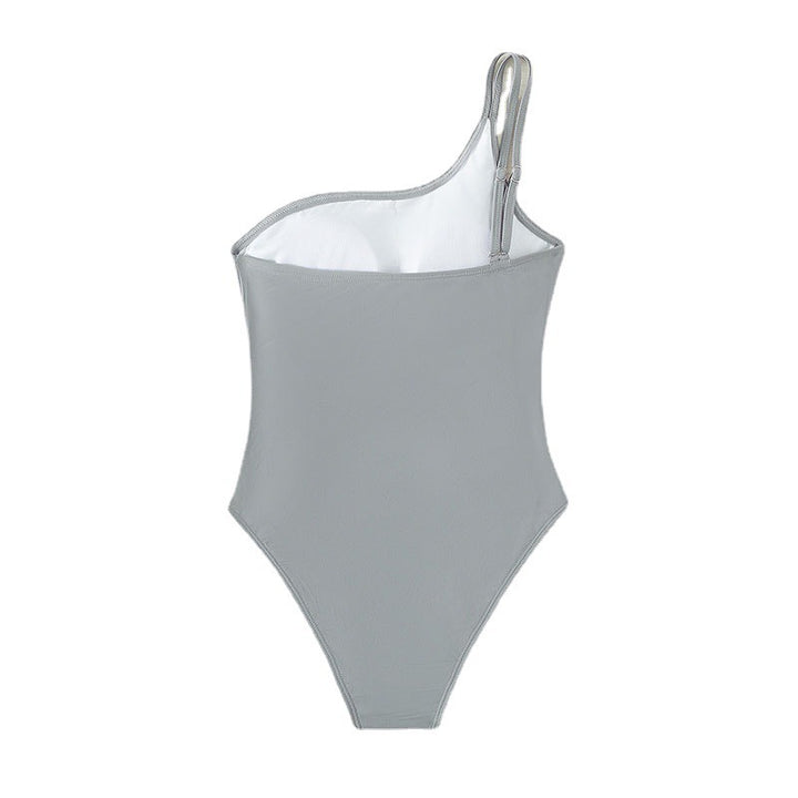 Damen asymmetrischer Cut-Out Einteiler Badeanzug Drune
