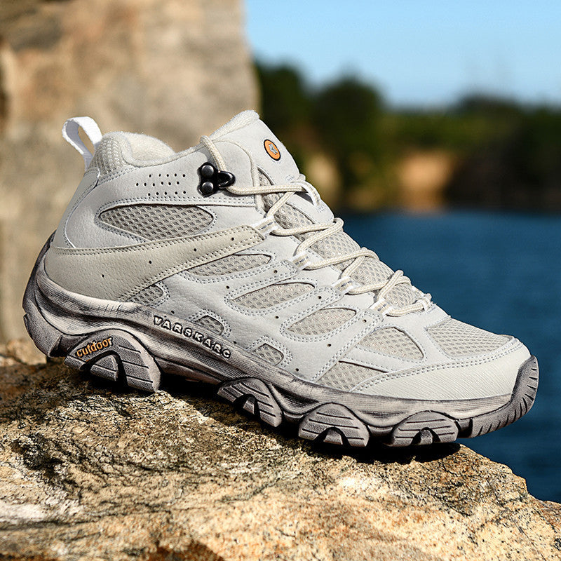 Herren robuste Trekkingstiefel mit wasserdichtem Wildleder‑Mesh, griffiger Offroad‑Profilsohle und verstärkter Zehenkappe Drune
