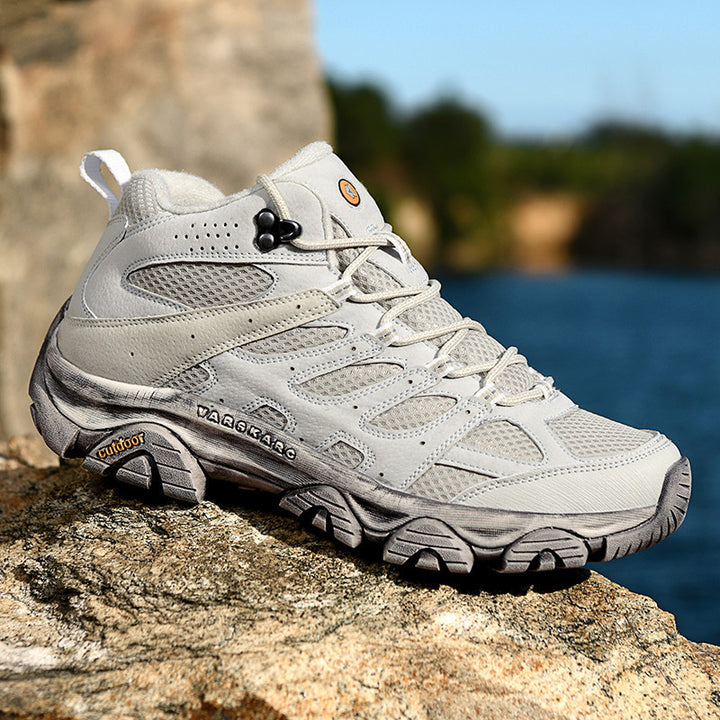Herren robuste Trekkingstiefel mit wasserdichtem Wildleder‑Mesh, griffiger Offroad‑Profilsohle und verstärkter Zehenkappe Drune