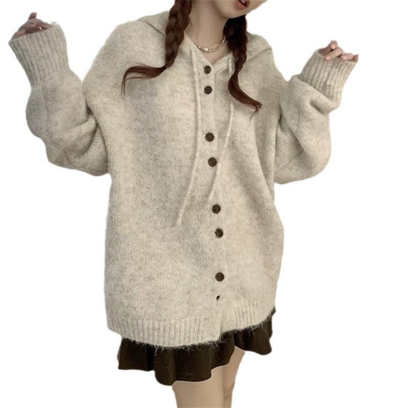 Damen kuscheliger Oversized-Strickpullover Drune