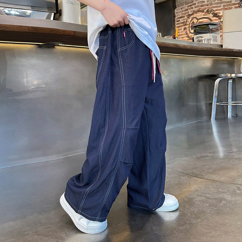 Unisex weite Denim-Hose mit elastischem Bund Drune
