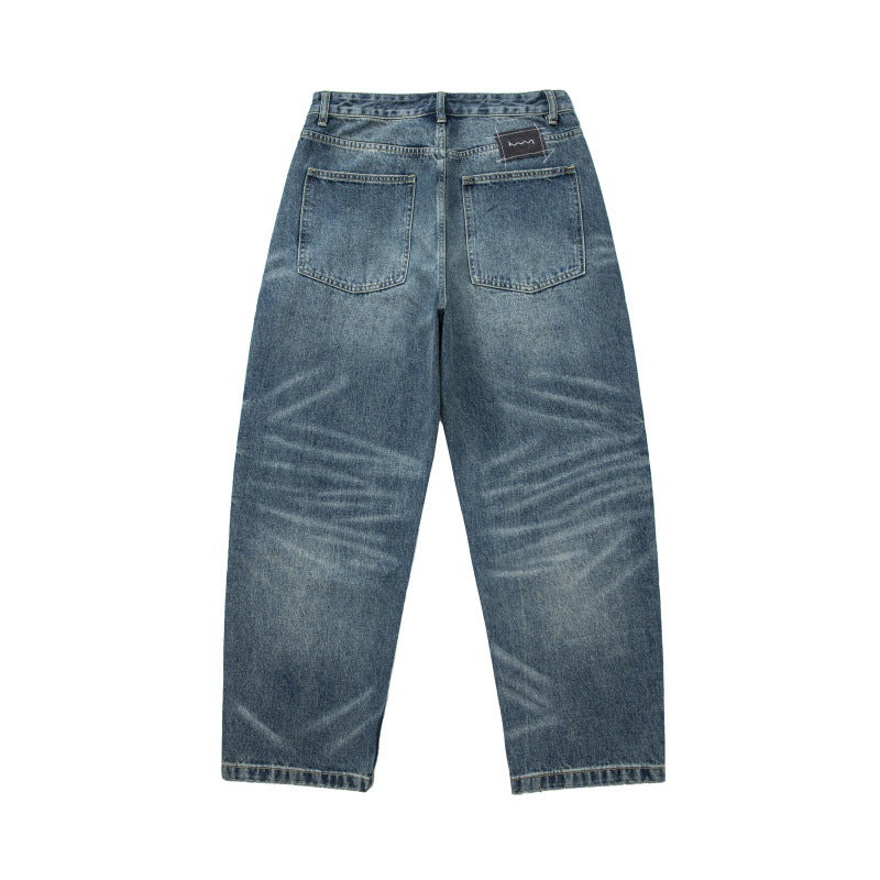 Herren Relaxed-Carrot-Jeans mit hohem Bund und dezenter Used-Waschung Drune