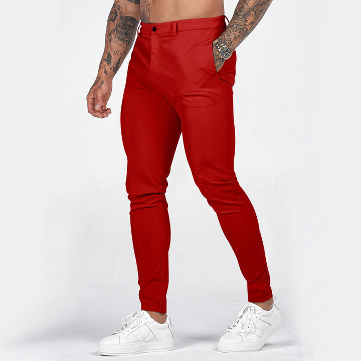 Herren elegante Slim-Fit Chinohose mit elastischem Bund und praktischen Taschen Drune