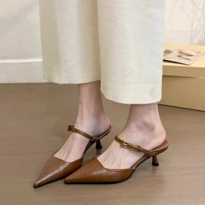 Damen Elegante Slingback-Pumps mit spitzem Zehenbereich und dezentem Riemen Drune