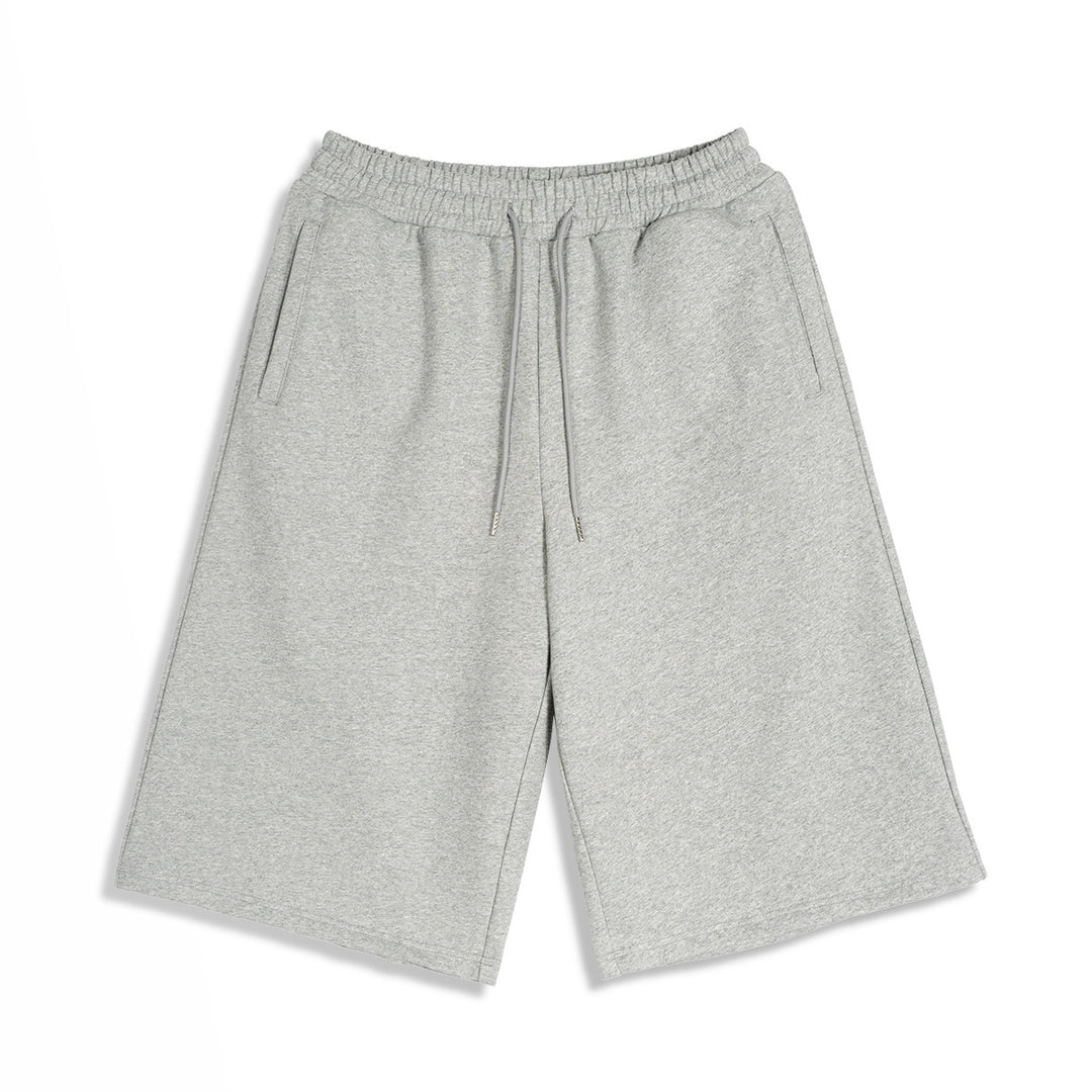 Herren Knieumspielende French-Terry Sweatshorts mit Kordelzug und gesticktem Wappen Drune