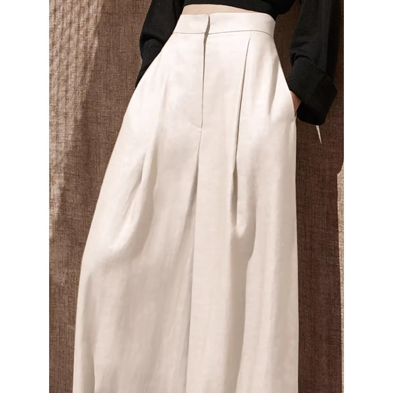 Damen Weite Leinenhose Drune