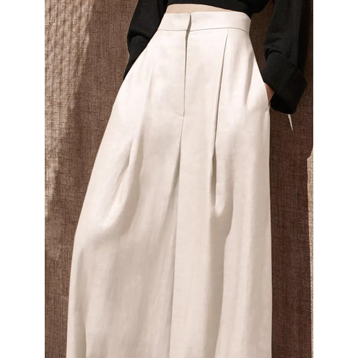 Damen Weite Leinenhose Drune